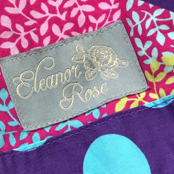 Eleanor Rose Daphne Halter‎ Dress Girls Size 5-6 Cotton Blend Paisley Polka Dot - Picture 5 of 10